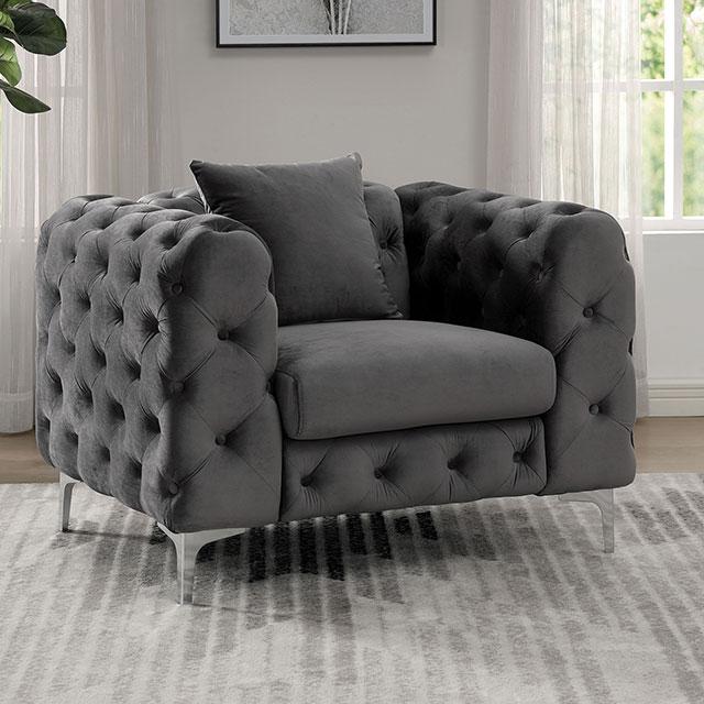 SAPPHIRA Chair, Dark Gray - R&R Furniture Gallery (Fountain Valley, CA)