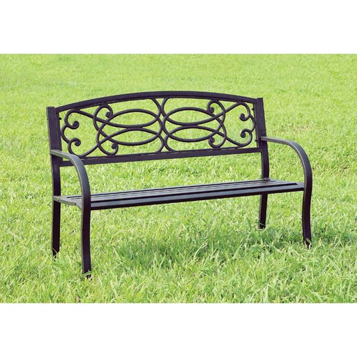 POTTER Black Patio Steel Bench - R&R Furniture Gallery (Fountain Valley, CA)