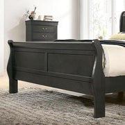 Louis Philippe E.King Bed Black, Cherry, & Gray - R&R Furniture Gallery (Fountain Valley, CA)