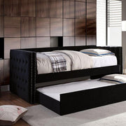 Susanna Black Daybed w/ Trundle, Black - R&R Furniture Gallery (Fountain Valley, CA)