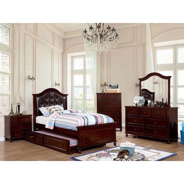 OLIVIA Trundle, Dark Walnut - R&R Furniture Gallery (Fountain Valley, CA)
