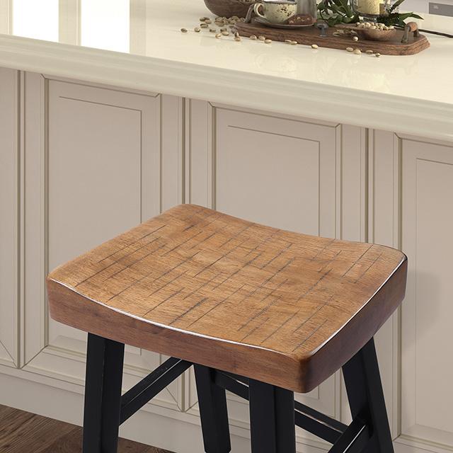 Biasca 29" Stool (2/CTN) White, Brown, & Black - R&R Furniture Gallery (Fountain Valley, CA)
