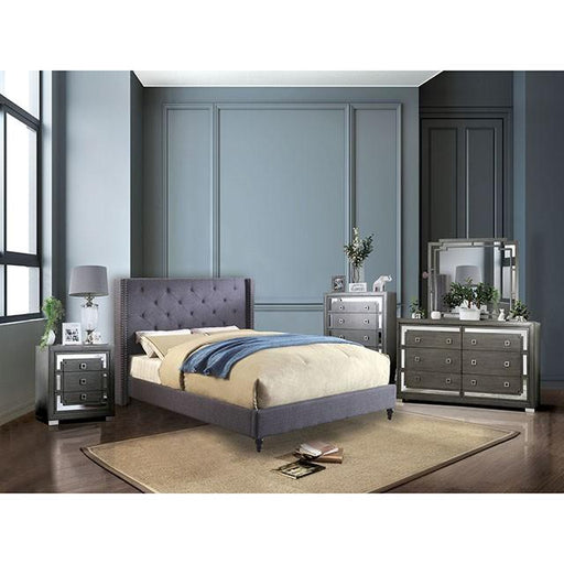 Anabelle E.King Bed Purple & Natural - R&R Furniture Gallery (Fountain Valley, CA)
