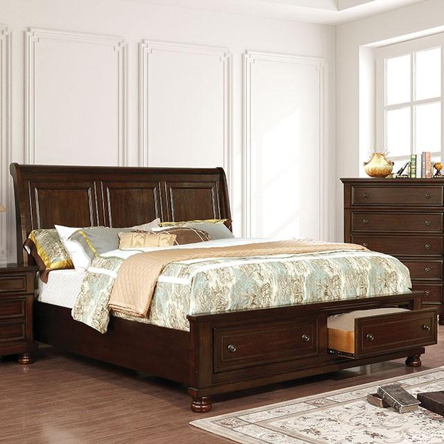 Castor Brown Cherry Queen, E.King, & Cal.King Bed - R&R Furniture Gallery (Fountain Valley, CA)
