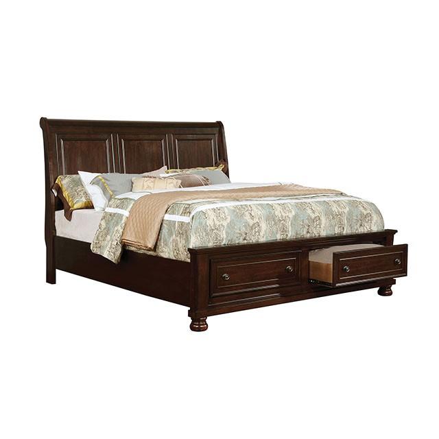 Castor Brown Cherry Queen, E.King, & Cal.King Bed - R&R Furniture Gallery (Fountain Valley, CA)