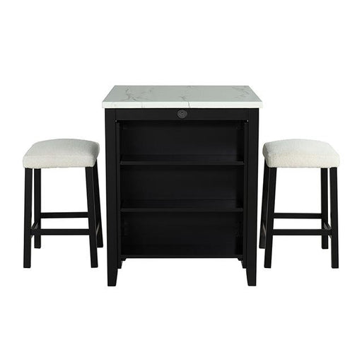 Chalcedony 3 Pc. Dining Table Set - R&R Furniture Gallery (Fountain Valley, CA)