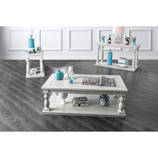 Arlington Antique White End Table - R&R Furniture Gallery (Fountain Valley, CA)