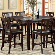 Edgewood II Espresso Square Counter Ht. Table - R&R Furniture Gallery (Fountain Valley, CA)