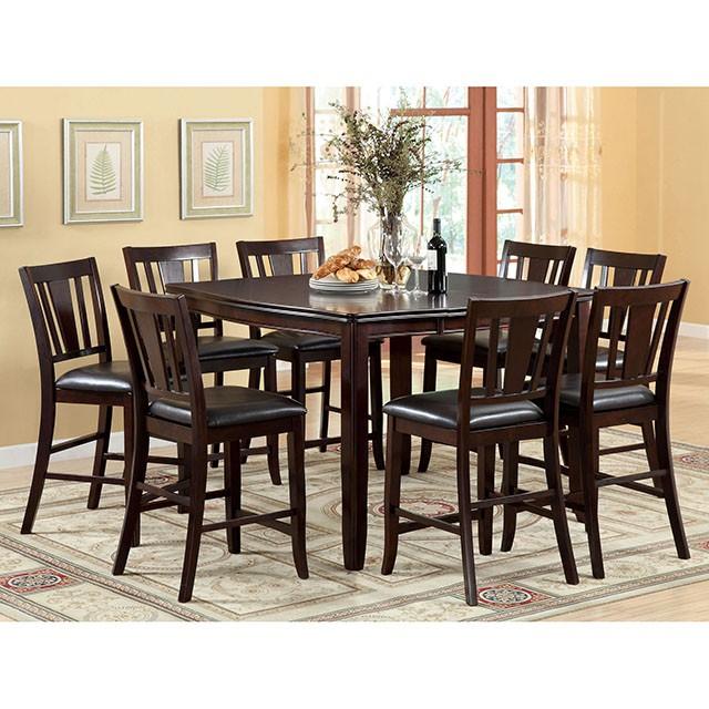 Edgewood II Espresso Square Counter Ht. Table - R&R Furniture Gallery (Fountain Valley, CA)