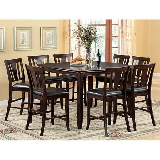 Edgewood II Espresso Square Counter Ht. Table - R&R Furniture Gallery (Fountain Valley, CA)