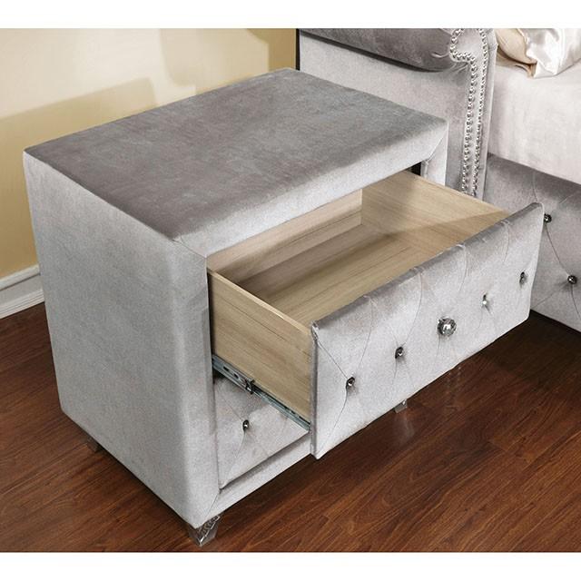 Alzir Night Stand Gray - R&R Furniture Gallery (Fountain Valley, CA)