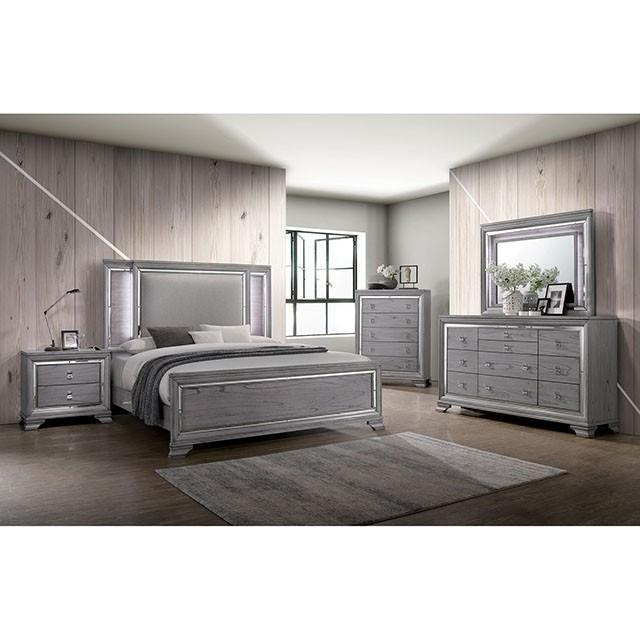 Alanis Light Gray Mirror - R&R Furniture Gallery (Fountain Valley, CA)