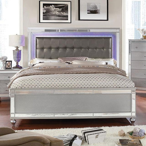 Brachium Bed White & Silver - R&R Furniture Gallery (Fountain Valley, CA)