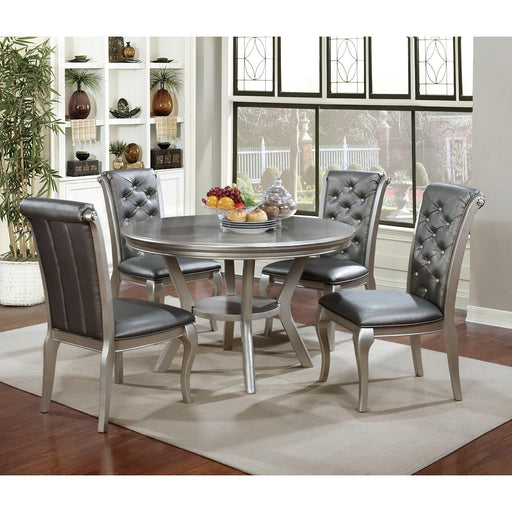 Amina Champagne Round Table - R&R Furniture Gallery (Fountain Valley, CA)