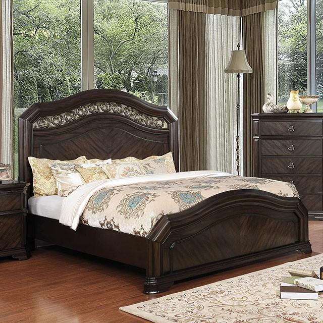Calliope Bed Walnut & Oak - R&R Furniture Gallery (Fountain Valley, CA)