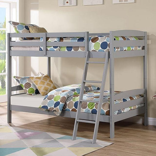 Candice Twin/Twin Bunk Bed White & Gray - R&R Furniture Gallery (Fountain Valley, CA)