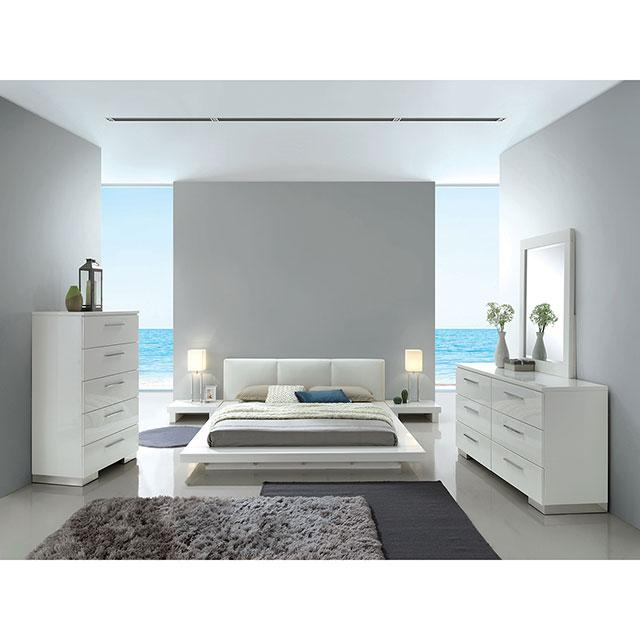 Christie Glossy White Mirror - R&R Furniture Gallery (Fountain Valley, CA)