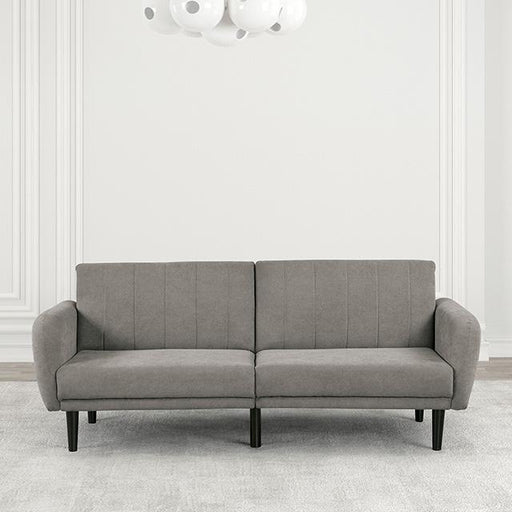 Aristide Futon Sofa Grey & Brown - R&R Furniture Gallery (Fountain Valley, CA)