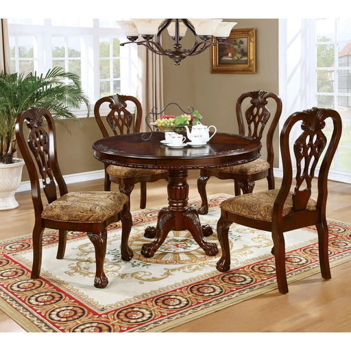 Elana Brown Cherry Round Dining Table - R&R Furniture Gallery (Fountain Valley, CA)
