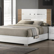 ERLANGEN Cal.King & E.King Bed, White/Natural - R&R Furniture Gallery (Fountain Valley, CA)