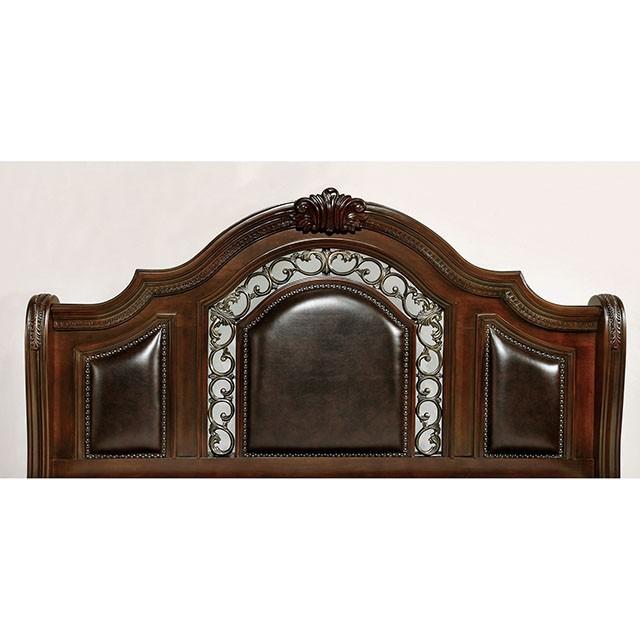 Flandreau Brown Cherry/Espresso Cal.King, E.King & Queen Bed - R&R Furniture Gallery (Fountain Valley, CA)