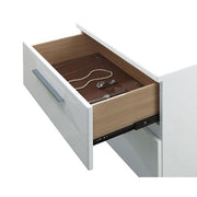 CLEMENTINE Glossy White Night Stand - R&R Furniture Gallery (Fountain Valley, CA)