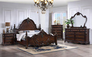 Francione Bed Chrome & Cherry - R&R Furniture Gallery (Fountain Valley, CA)
