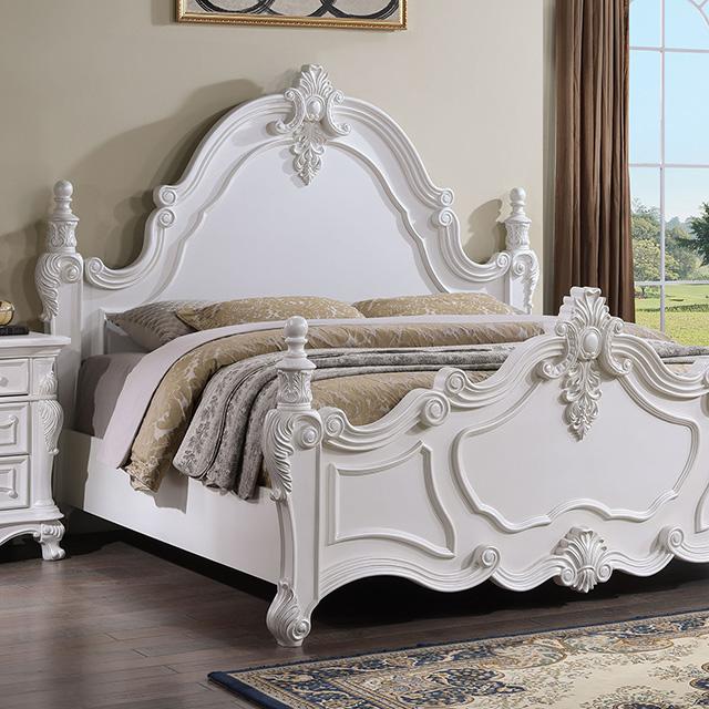 Francione Bed Chrome & Cherry - R&R Furniture Gallery (Fountain Valley, CA)