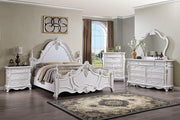 Francione Bed Chrome & Cherry - R&R Furniture Gallery (Fountain Valley, CA)