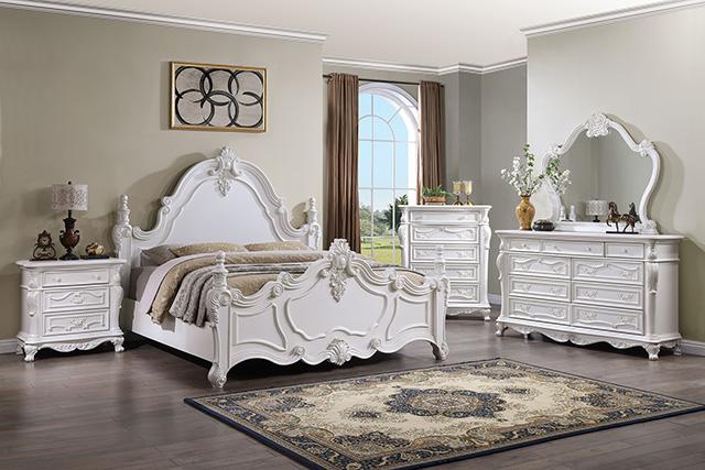 Francione Bed Chrome & Cherry - R&R Furniture Gallery (Fountain Valley, CA)