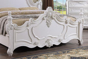 Francione Bed Chrome & Cherry - R&R Furniture Gallery (Fountain Valley, CA)