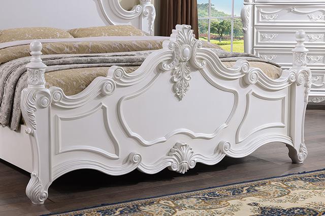 Francione Bed Chrome & Cherry - R&R Furniture Gallery (Fountain Valley, CA)