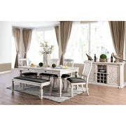 Georgia Antique White/Gray Dining Table - R&R Furniture Gallery (Fountain Valley, CA)