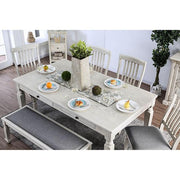 Georgia Antique White/Gray Dining Table - R&R Furniture Gallery (Fountain Valley, CA)