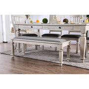 Georgia Antique White/Gray Dining Table - R&R Furniture Gallery (Fountain Valley, CA)