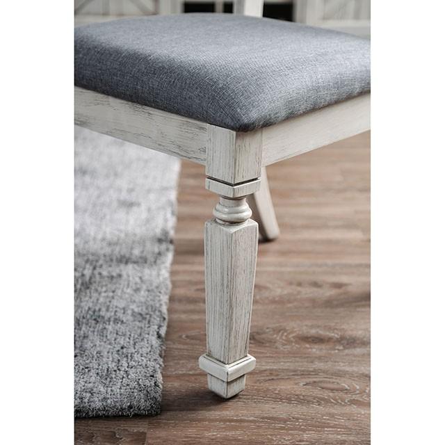 Georgia Antique White/Gray Dining Table - R&R Furniture Gallery (Fountain Valley, CA)