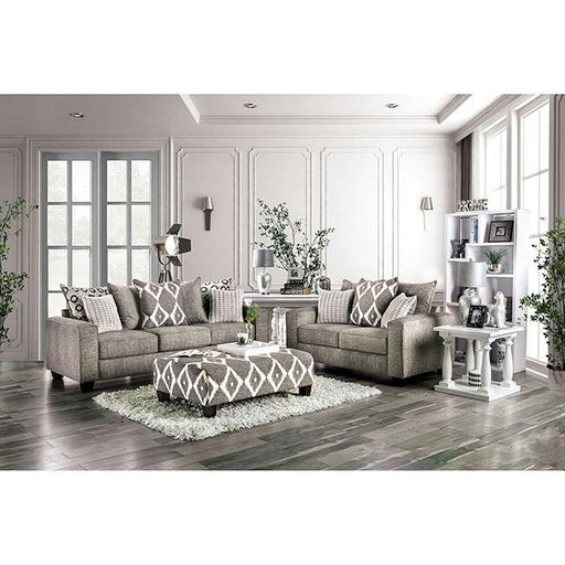 Basie Gray Love Seat - R&R Furniture Gallery (Fountain Valley, CA)