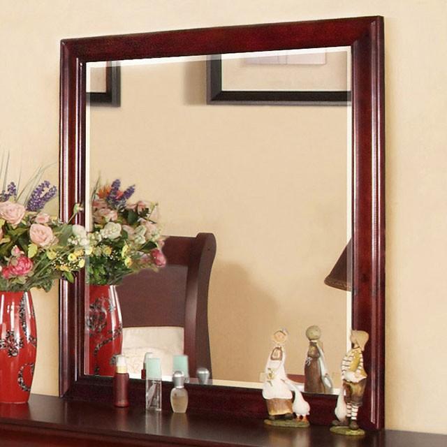 Laurelle Mirror Cherry - R&R Furniture Gallery (Fountain Valley, CA)