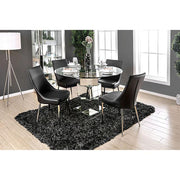 Izzy Silver/Black Side Chair, Black (2/CTN) - R&R Furniture Gallery (Fountain Valley, CA)