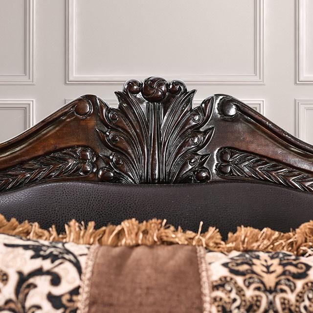 JAMAEL Brown/Espresso Love Seat - R&R Furniture Gallery (Fountain Valley, CA)