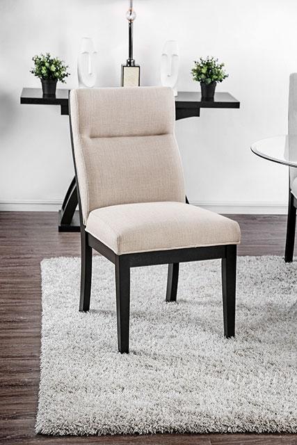 Jasmin Black/White Side Chair (2/CTN) - R&R Furniture Gallery (Fountain Valley, CA)