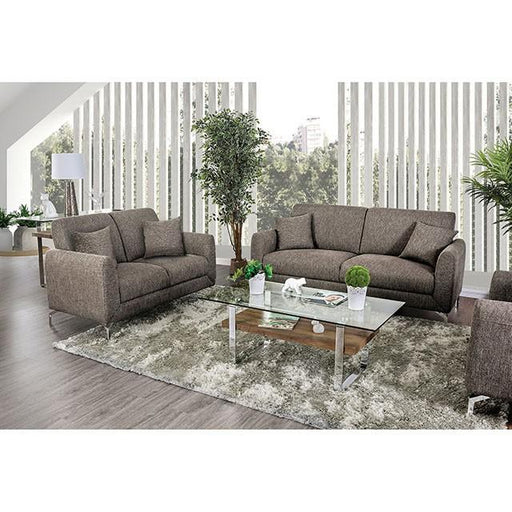 LAURITZ Loveseat, Brown - R&R Furniture Gallery (Fountain Valley, CA)