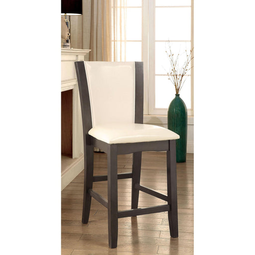 MANHATTAN III Gray/White Counter Ht. Chair - R&R Furniture Gallery (Fountain Valley, CA)