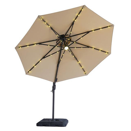 Nuti 10 Ft Round Umbrella w/ LED Light + 37" Large Base - R&R Furniture Gallery (Fountain Valley, CA)