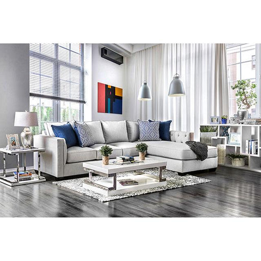 Ornella Light Gray/Blue Sectional - R&R Furniture Gallery (Fountain Valley, CA)