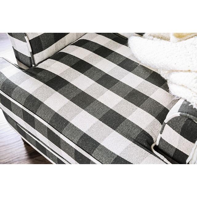 Patricia Ivory/Black Stripe Chair - R&R Furniture Gallery (Fountain Valley, CA)
