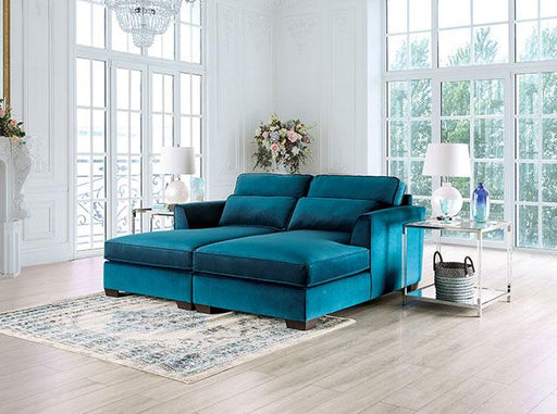 PEREGRINE Sectional, Teal - R&R Furniture Gallery (Fountain Valley, CA)