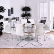 Richfield I Silver/Chrome Dining Table - R&R Furniture Gallery (Fountain Valley, CA)