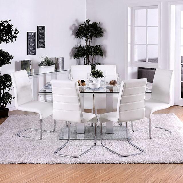 Richfield I Silver/Chrome Dining Table - R&R Furniture Gallery (Fountain Valley, CA)