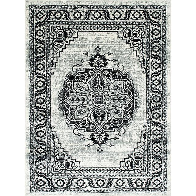 Serang Gray/Black 5' X 7' Area Rug - R&R Furniture Gallery (Fountain Valley, CA)